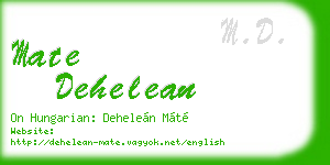 mate dehelean business card